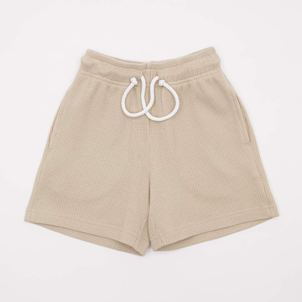 07762043-40 Шорты вафельные для мальчика бежевый, все фото 1