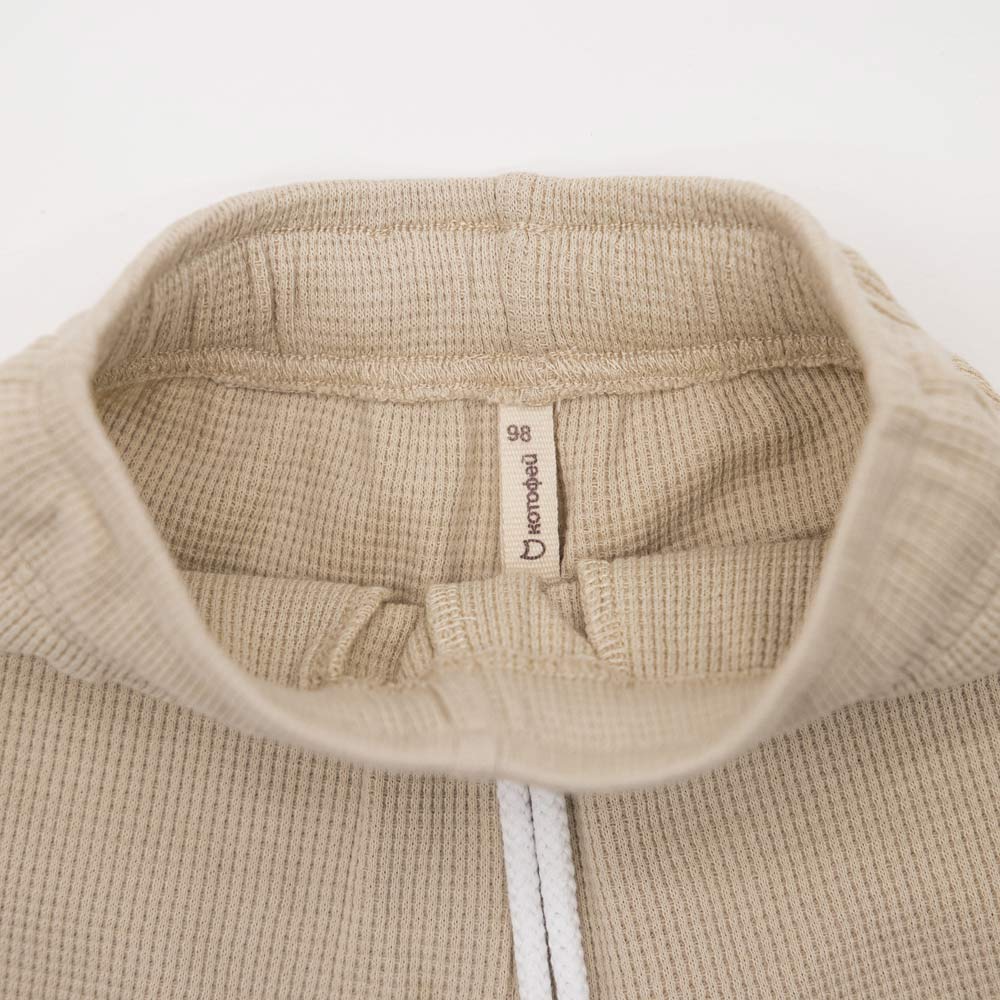 07762043-40 Шорты вафельные для мальчика бежевый, все фото 3