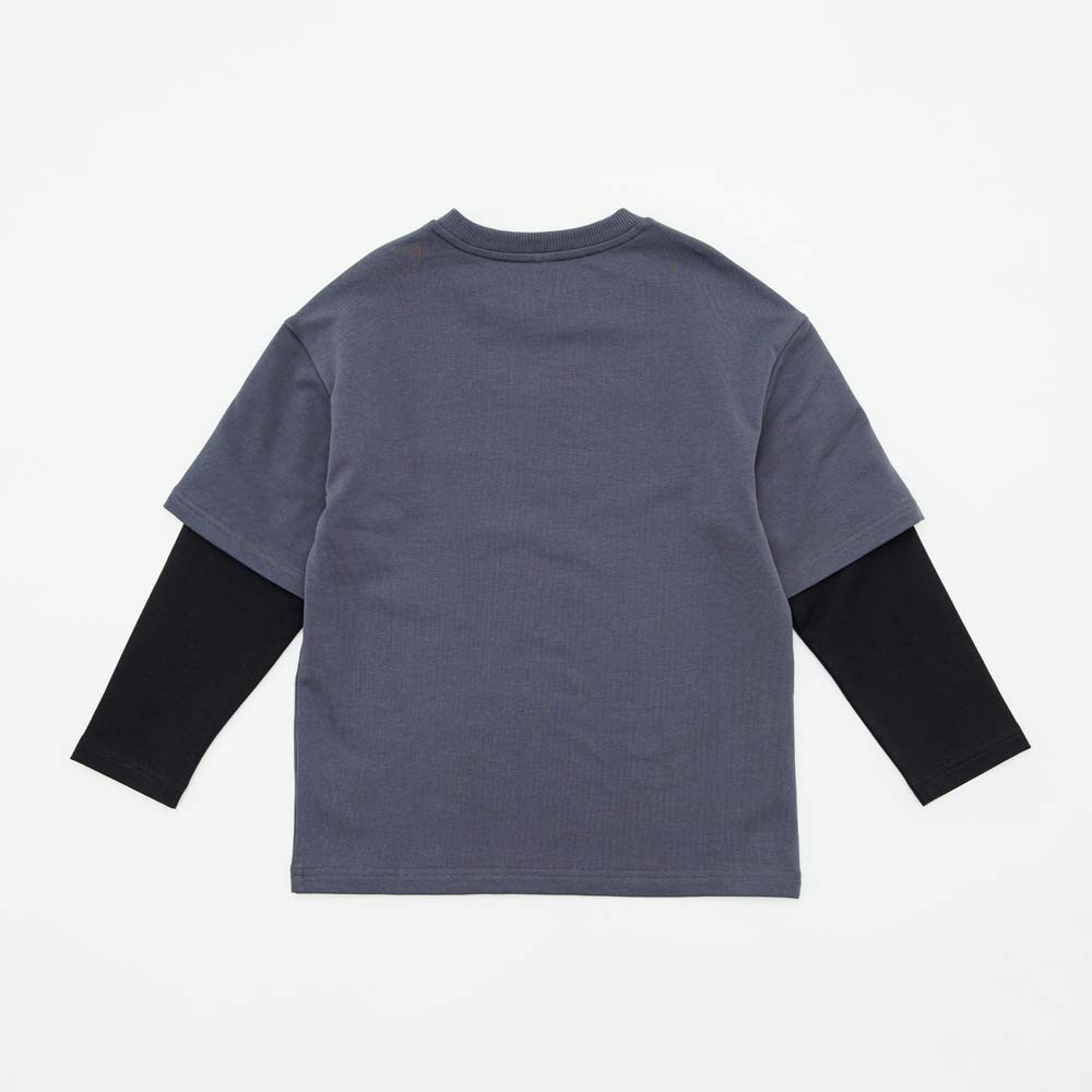 07702065-40 Джемпер-обманка для мальчика черный, все фото 2