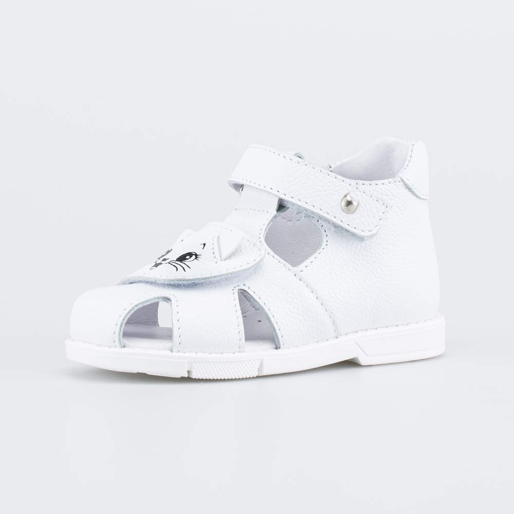 122228-21 Белые сандалии для девочки Котенок , все фото 1