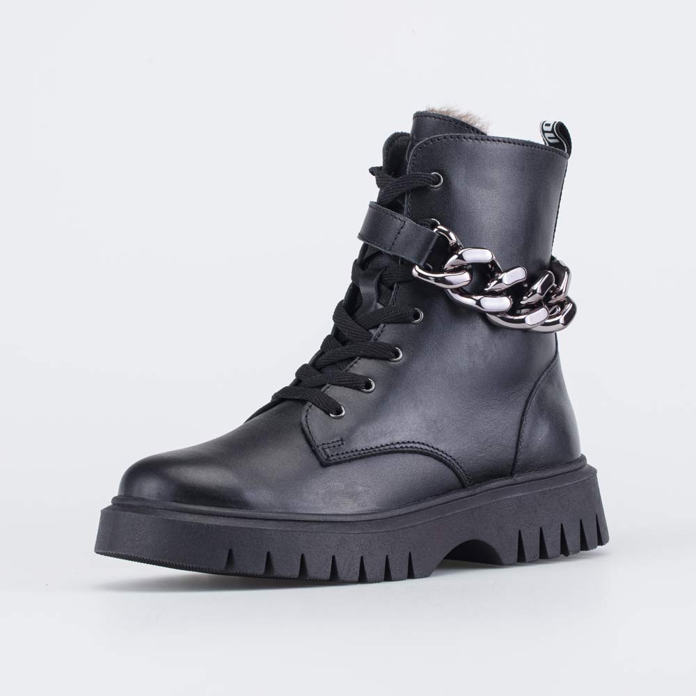 552330-51 Черные зимние ботинки для девочки, все фото 1