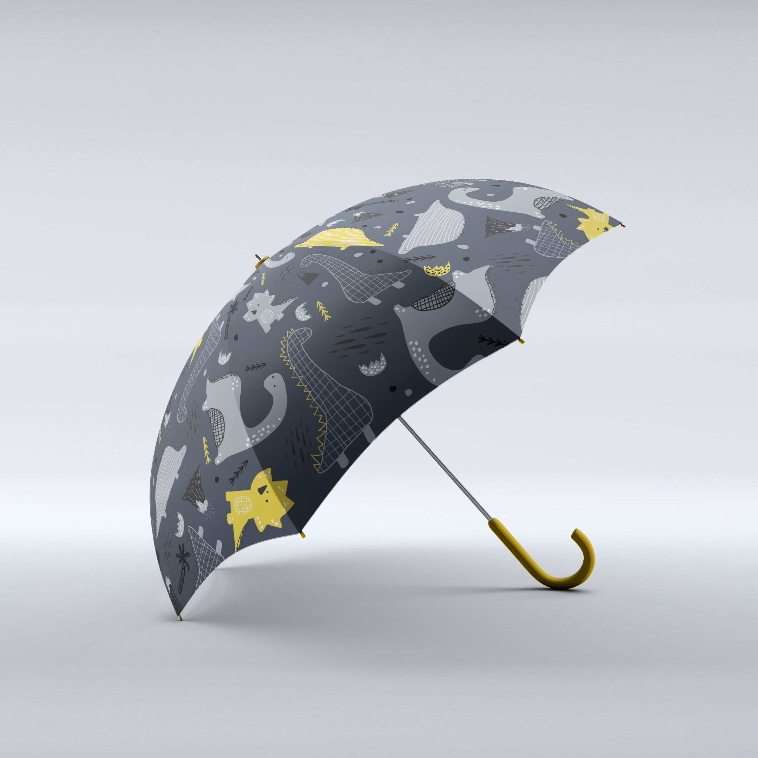 03707098-00 Зонт детский Динопарк темно-серый, все фото 2