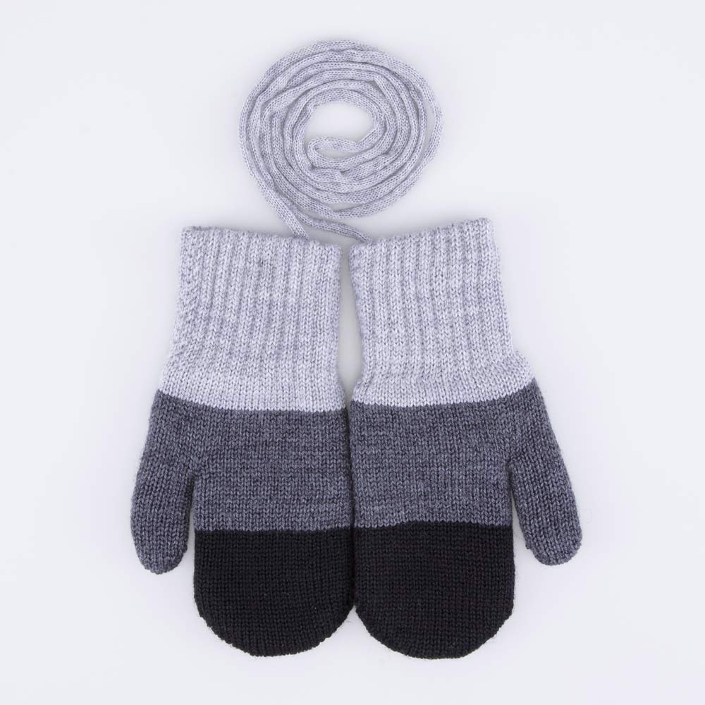 07721255-40 Теплые варежки из шерсти мериноса серый, все фото 1