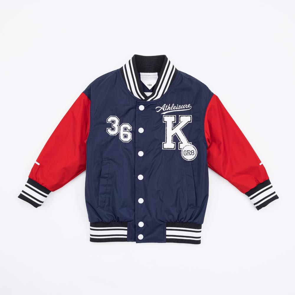 07757053-40 Куртка-бомбер для мальчика синий-красный, все фото 1