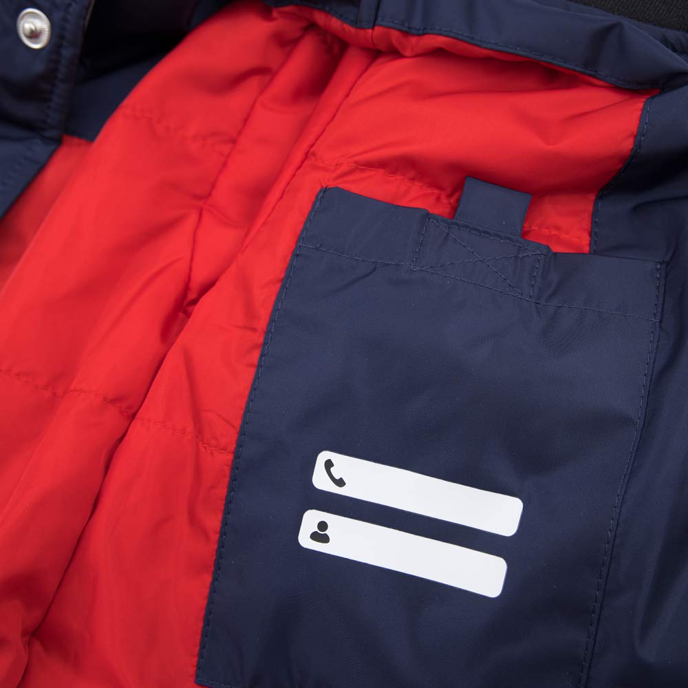 07757053-40 Куртка-бомбер для мальчика синий-красный, все фото 5