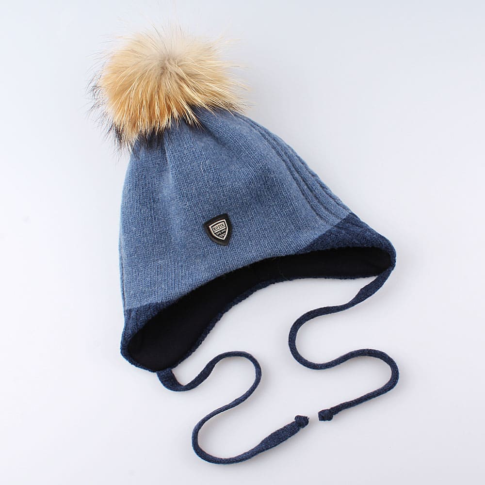 07711146-40 Шапка для мальчика, 70% шерсть, синяя, все фото 1