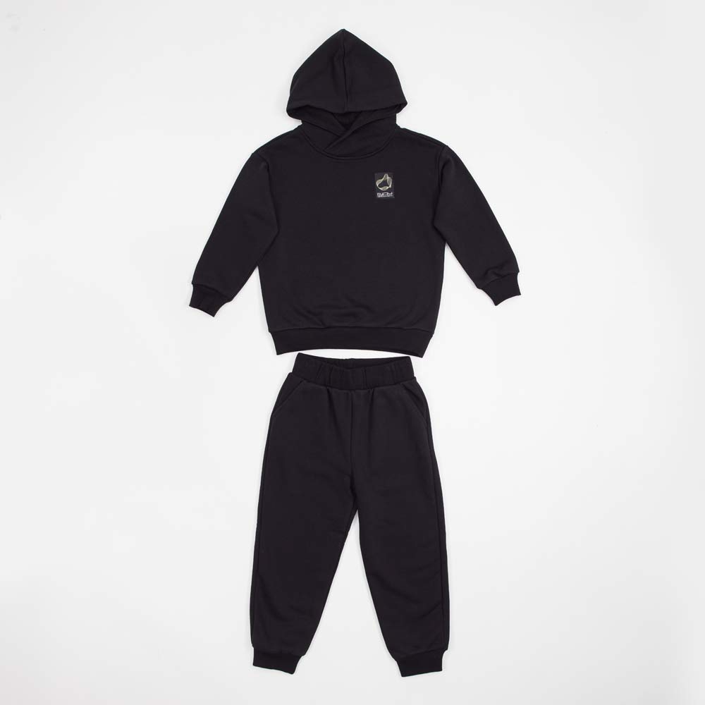 07764081-40 Костюм утепленный из футера черный, все фото 1