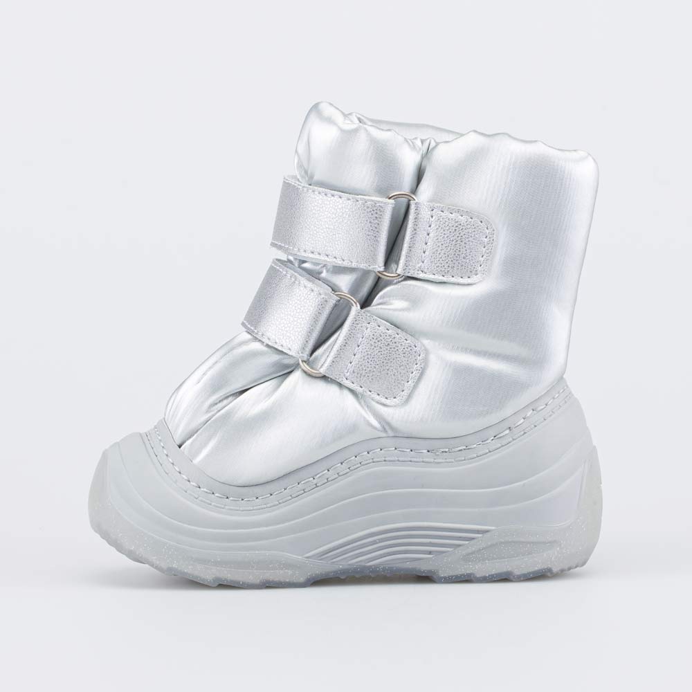 161004-41 Зимние дутики для девочки серебро, все фото 2