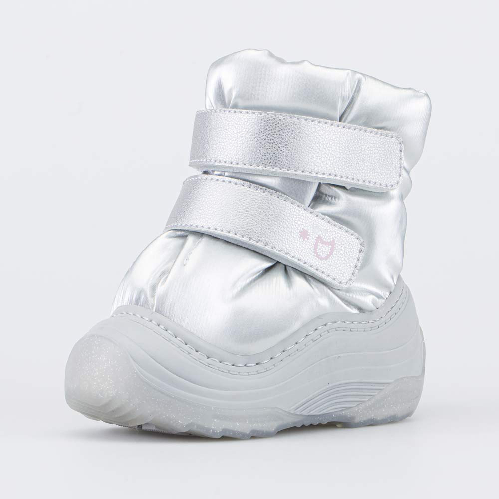 161004-41 Зимние дутики для девочки серебро, все фото 1