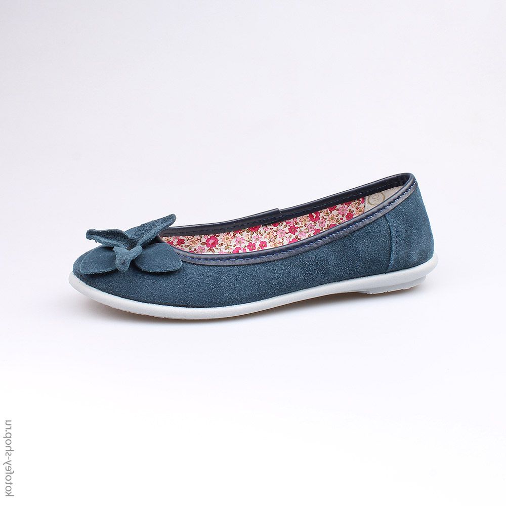 632175-72 Туфли-балетки из велюра, все фото 1