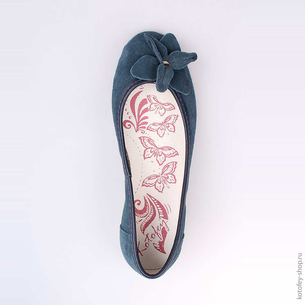 632175-72 Туфли-балетки из велюра, все фото 4