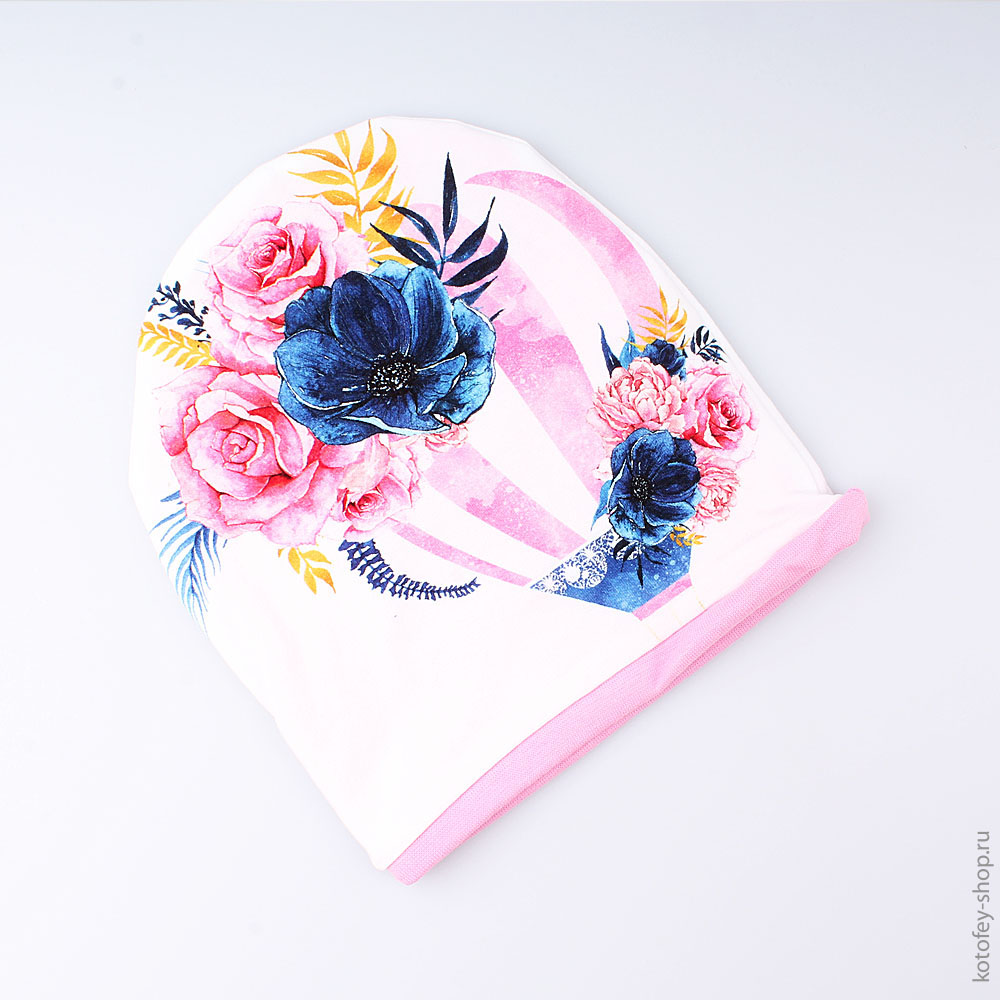 07811070-40 Шапка для девочки, 95% хлопок, розовая, все фото 1