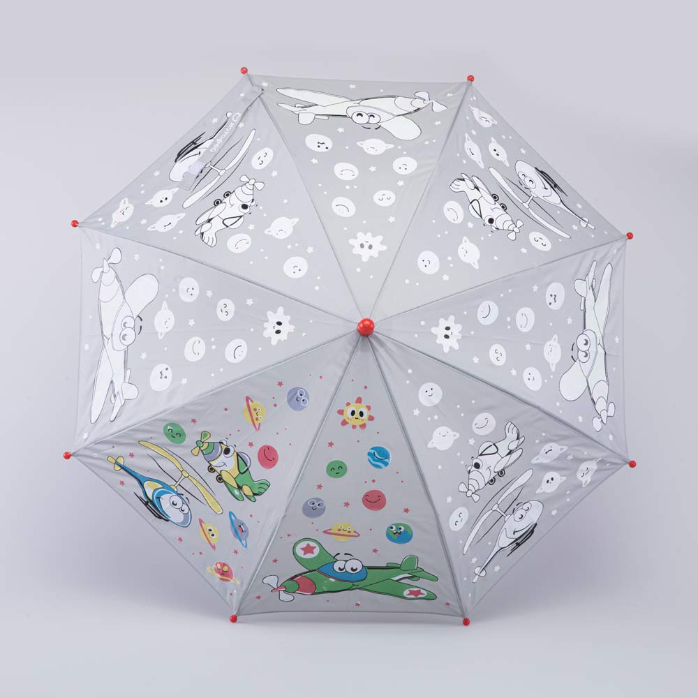 03707147-00 Зонт-трость Высший пилотаж серый, все фото 2