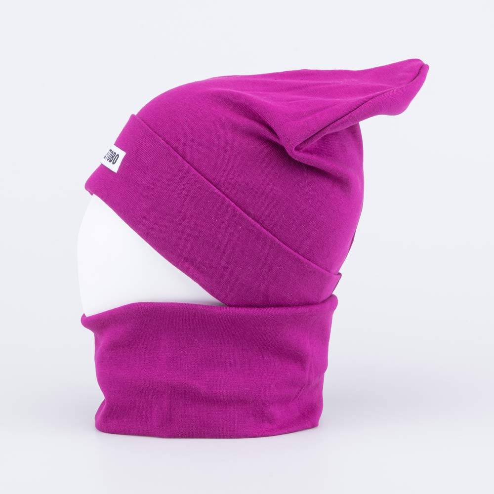 07811279-40 Комплект детский шапка+снуд двухслойный фиолетов., все фото 2