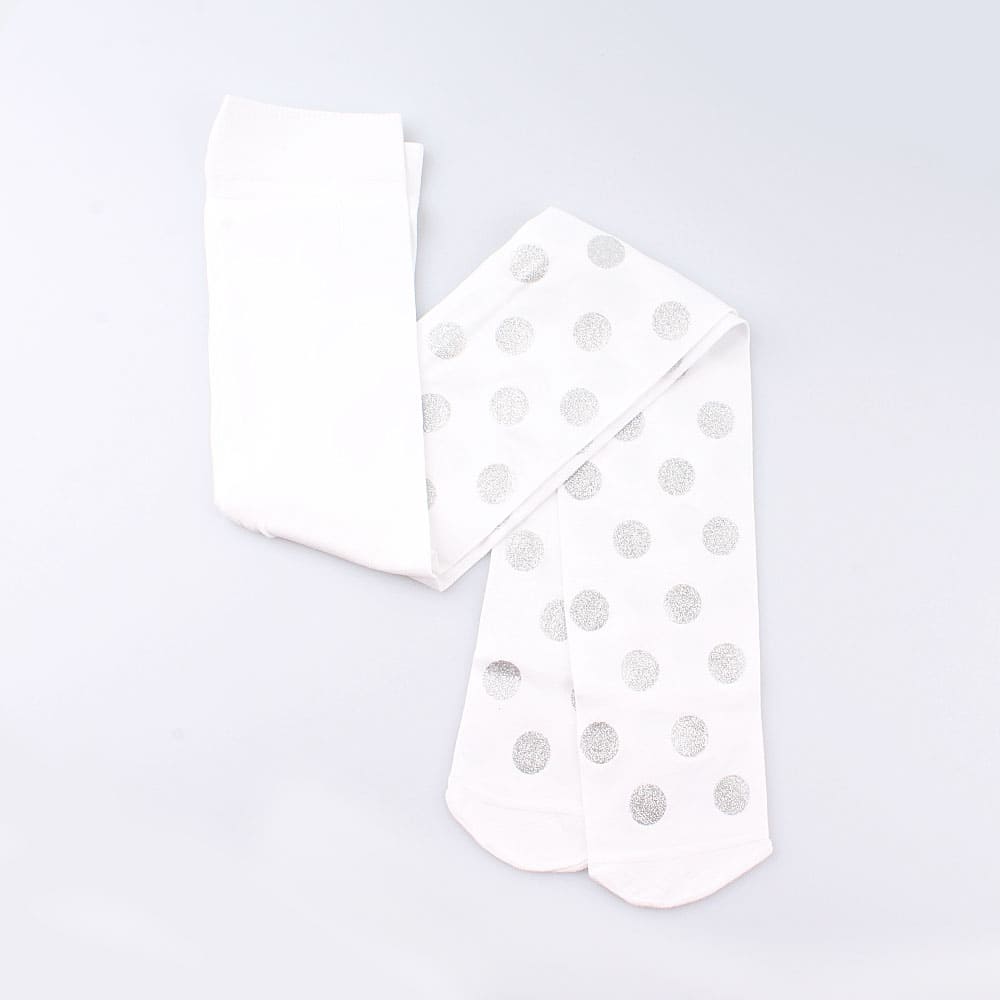 07832236-40 Колготки эластичные, горошек, белый, все фото 1