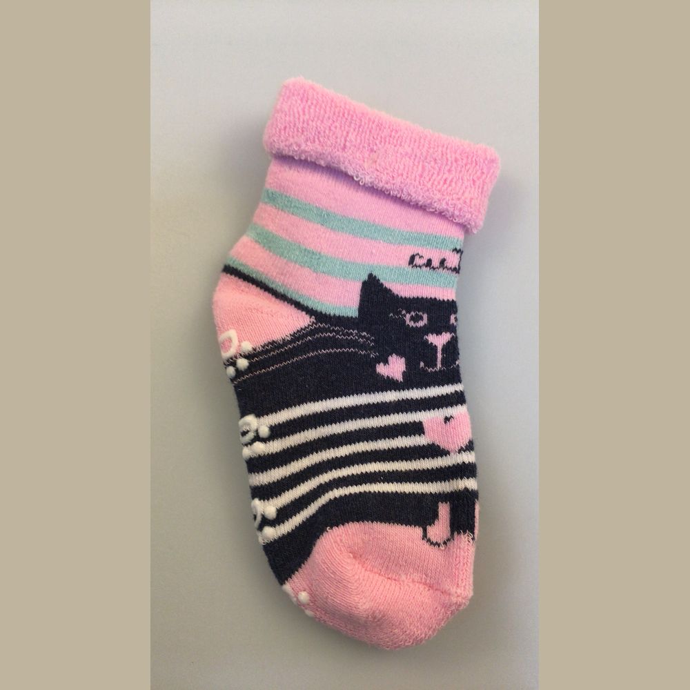 07842353-40 Носки детские с тормозами махровые Кот, все фото 1