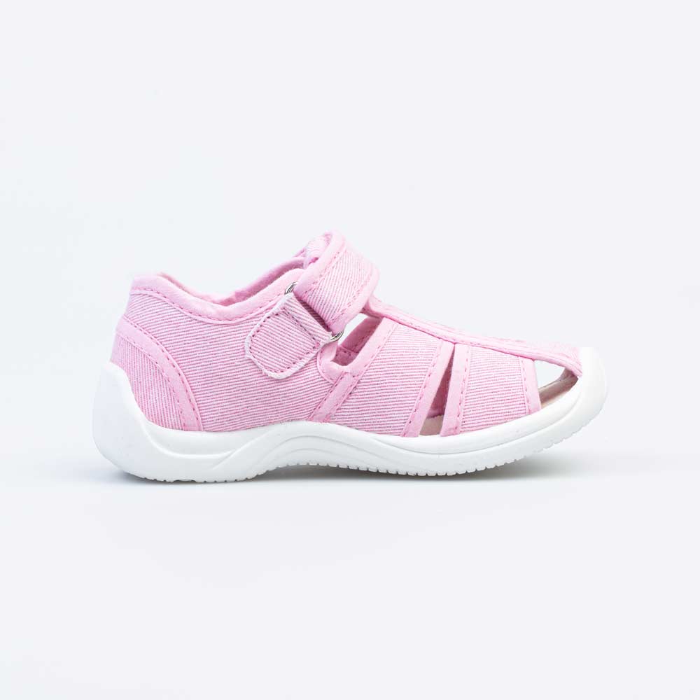 221116-12 Текстильные сандалии для девочки Розовый дым, все фото 2