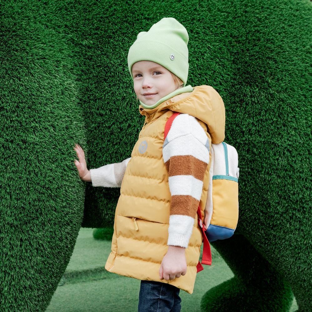 07057004-42 Теплая жилетка Горчичный, все фото 4