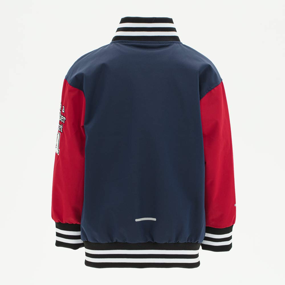 07757044-40 Куртка-бомбер утепленная детская син-кра, все фото 3