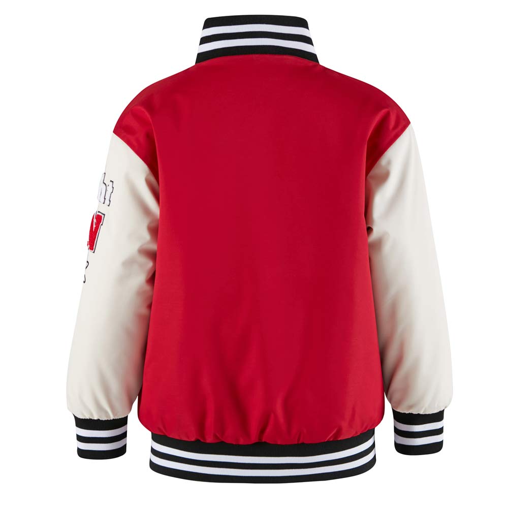 07757044-42 Куртка-бомбер утепленная детская красный, все фото 2