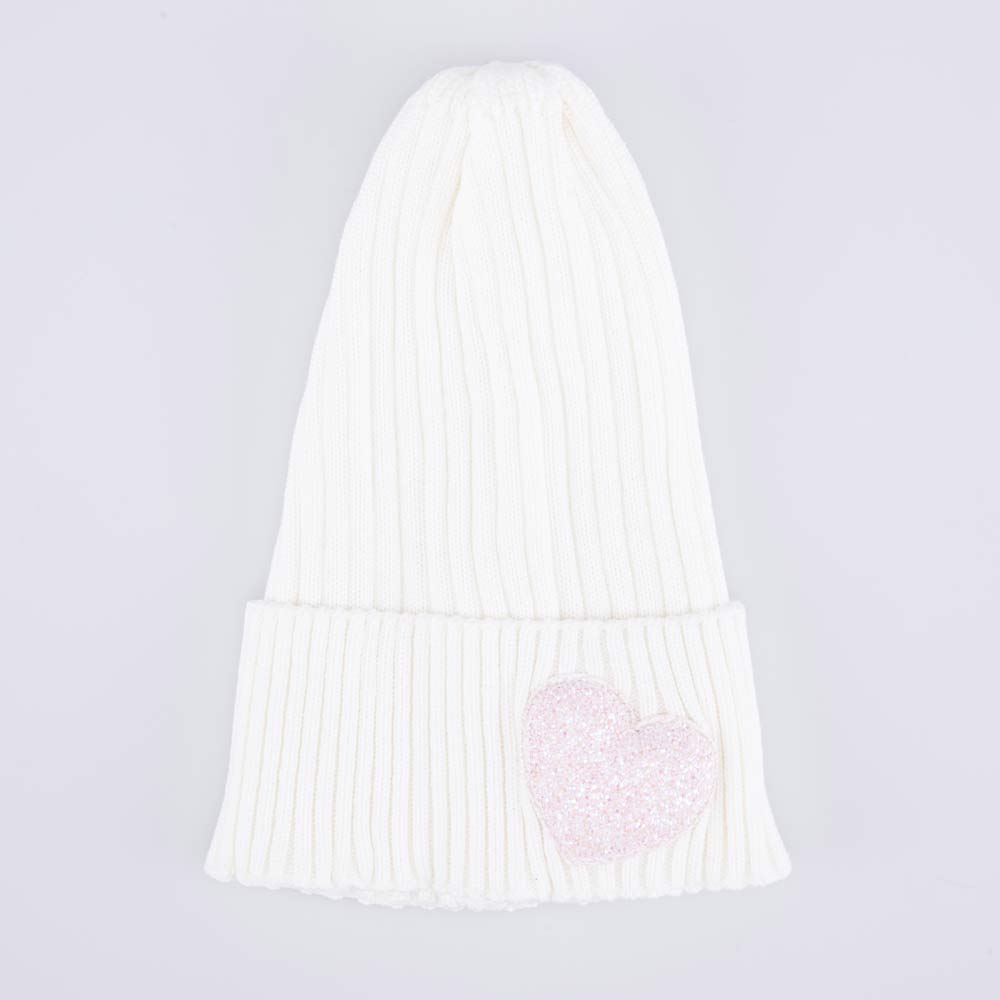 07811616-40 Шапка вязаная с подворотом беж-белая, все фото 4