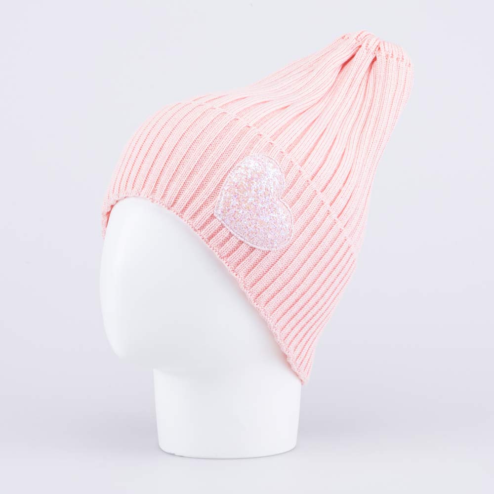 07811622-40 Шапка детская вязаная роз-бежевая, все фото 1