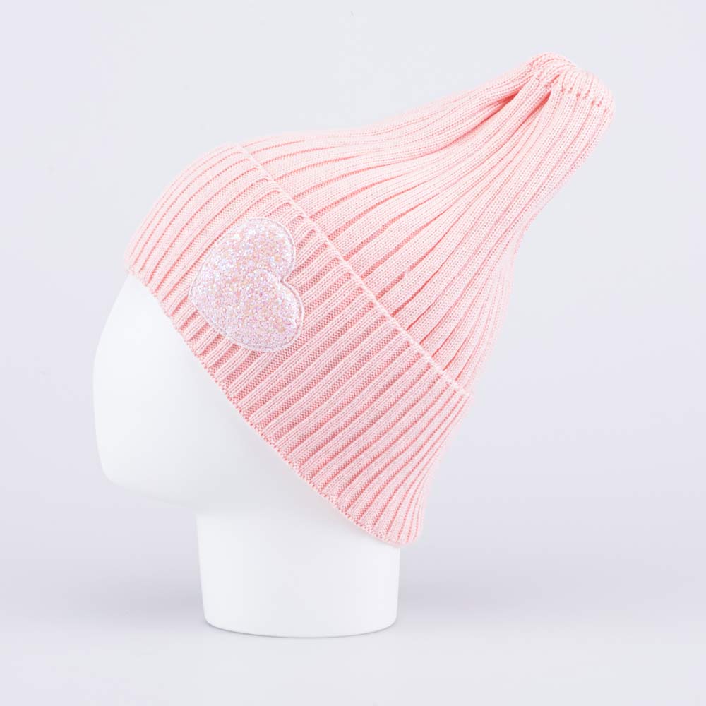 07811622-40 Шапка детская вязаная роз-бежевая, все фото 2