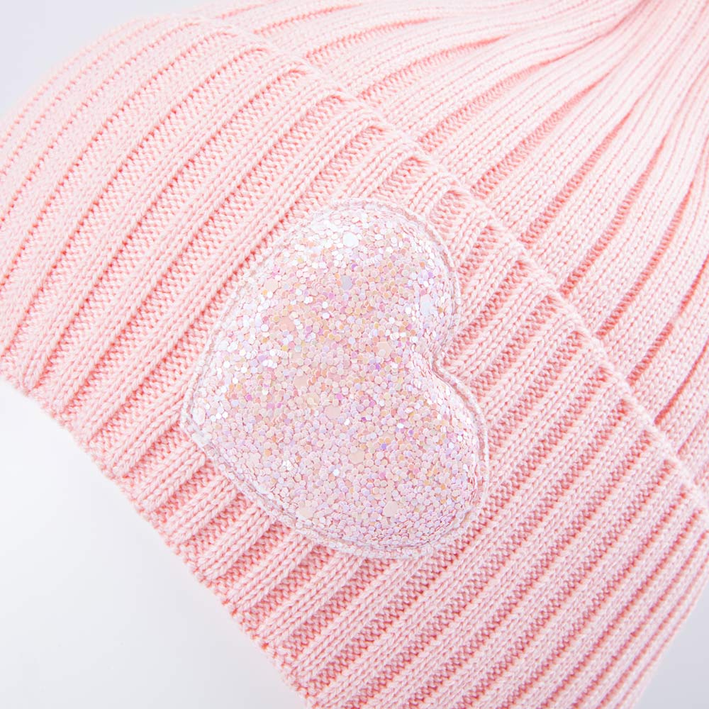 07811622-40 Шапка детская вязаная роз-бежевая, все фото 3