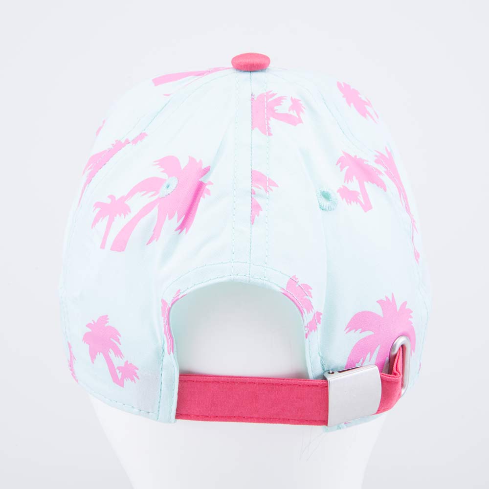 07809009-40 Кепка-бейсболка Пальмы белый-розовый, все фото 4