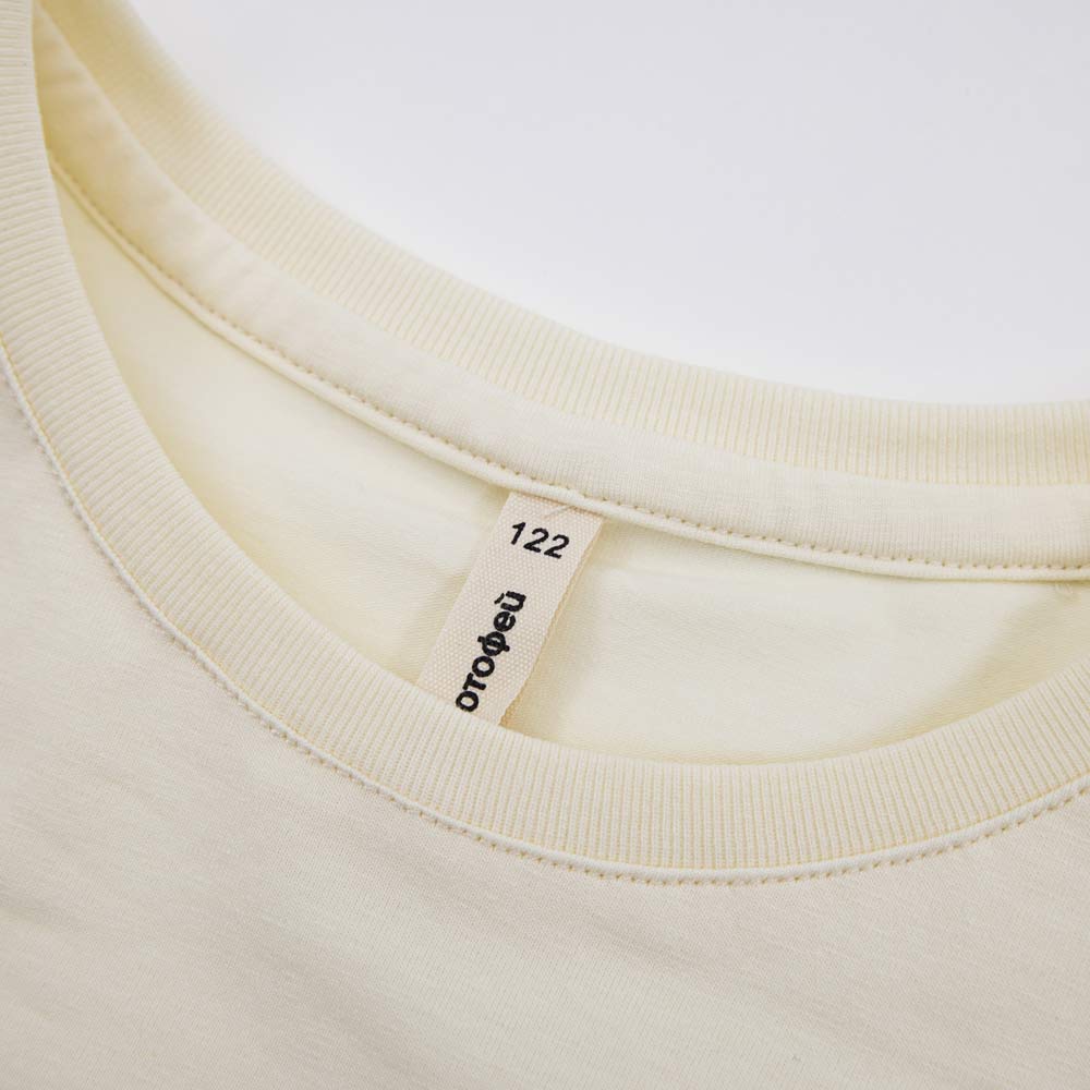 07802044-40 Фуфайка (футболка) для девочки, бежевый, все фото 4