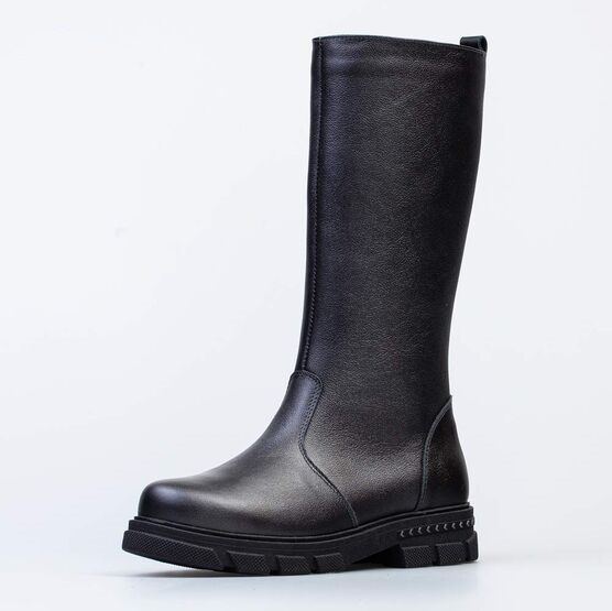 662151-34 Кожаные сапоги на молнии утепленные, все фото 1