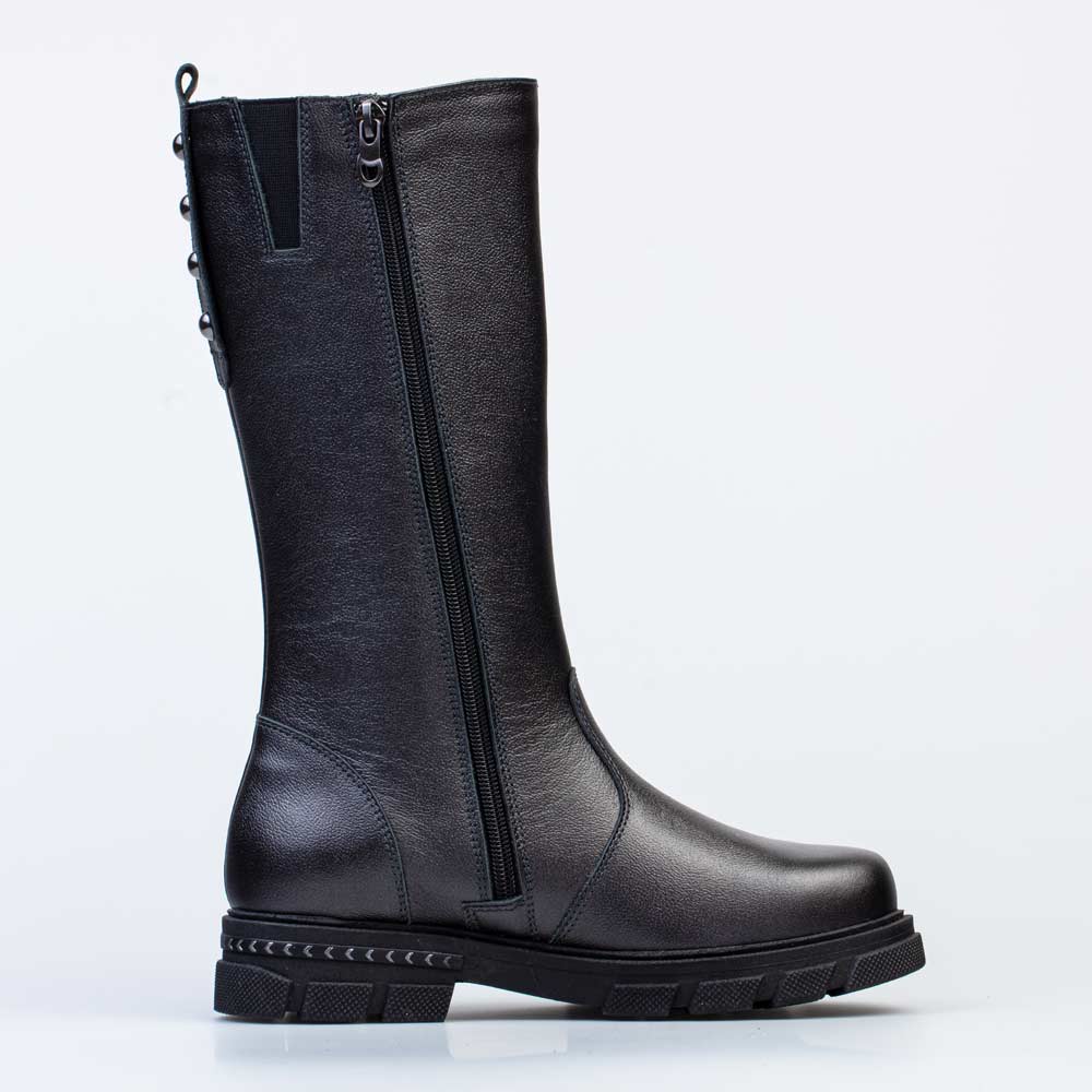 662151-34 Кожаные сапоги на молнии утепленные, все фото 2