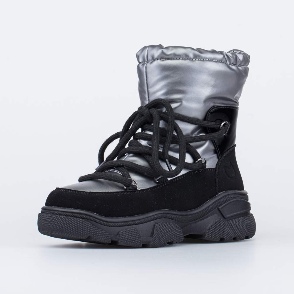 664141-41 Дутики на замке подростковые черно-серый, все фото 1