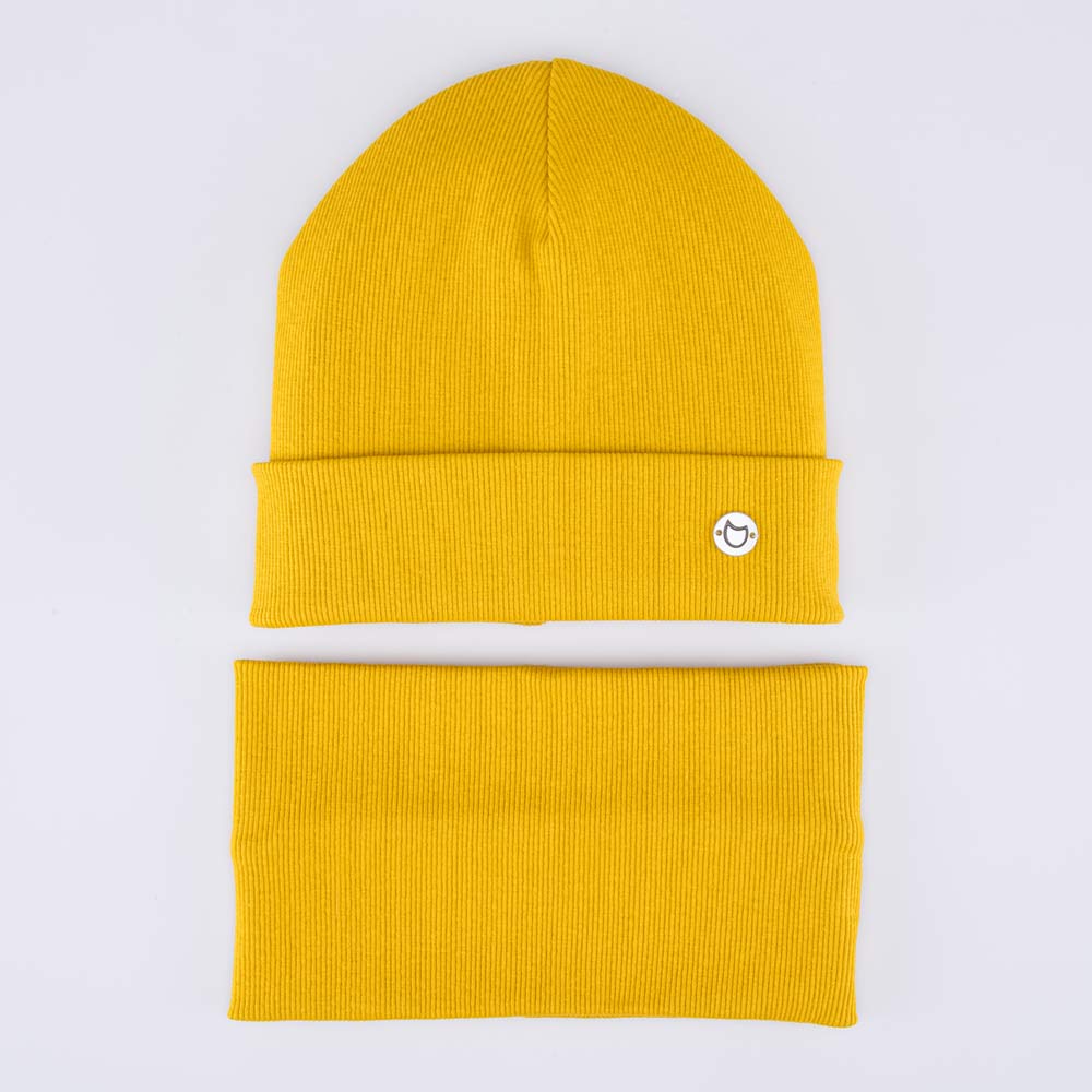 07711634-41 Комплект шапка+снуд горчичный, все фото 1