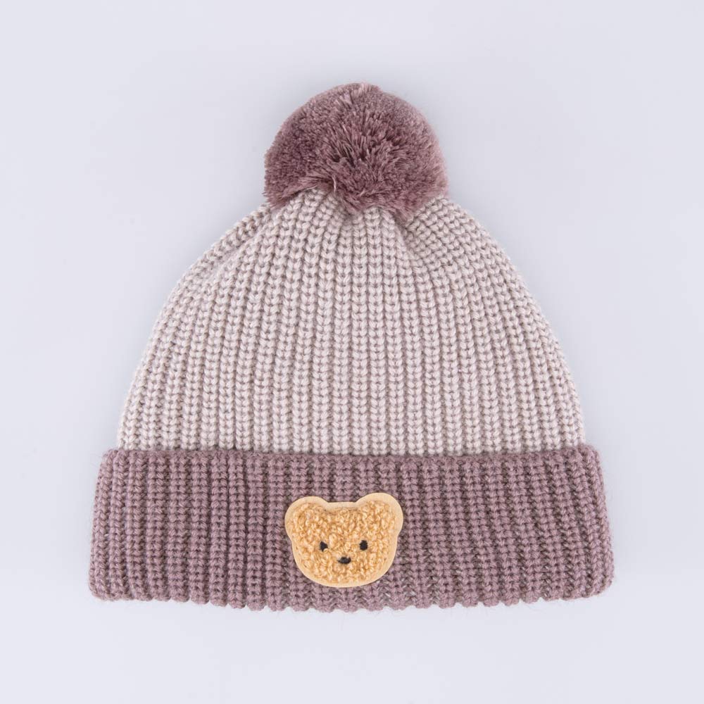 07711973-40 Шапка детская с отворотом Мишка капучино, все фото 1