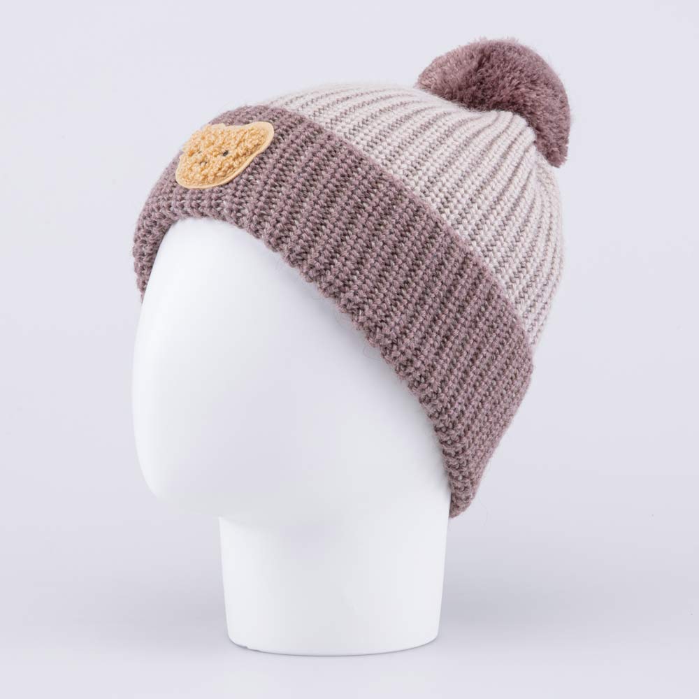 07711973-40 Шапка детская с отворотом Мишка капучино, все фото 2