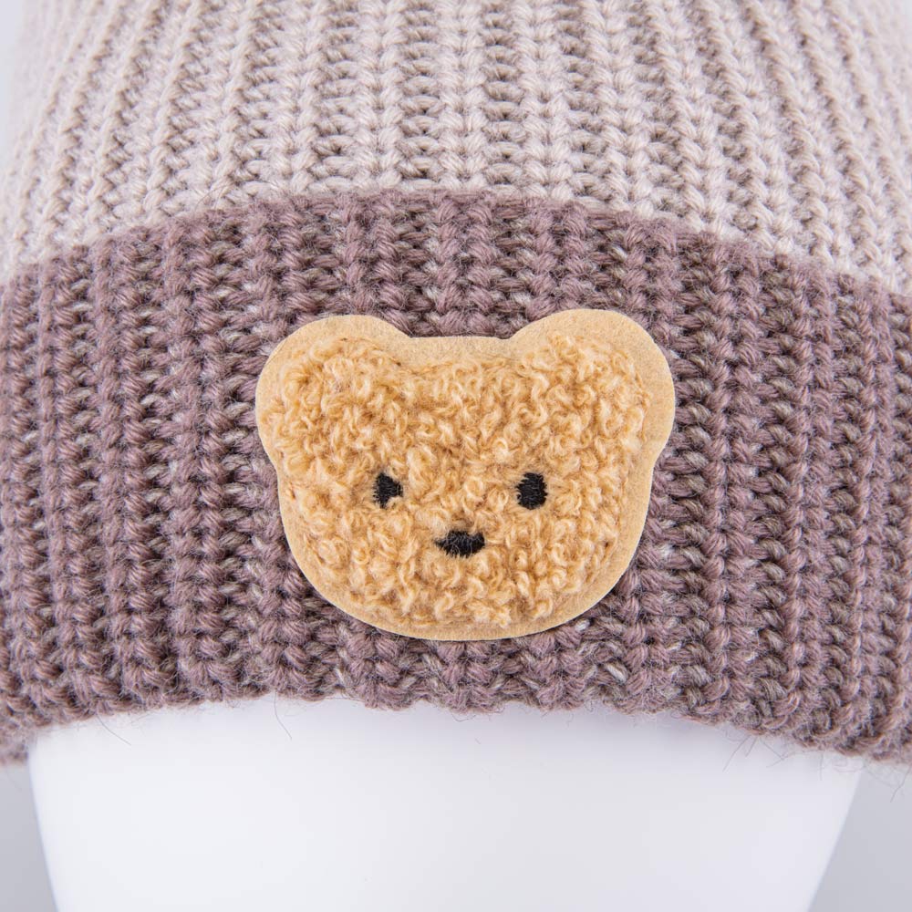 07711973-40 Шапка детская с отворотом Мишка капучино, все фото 4