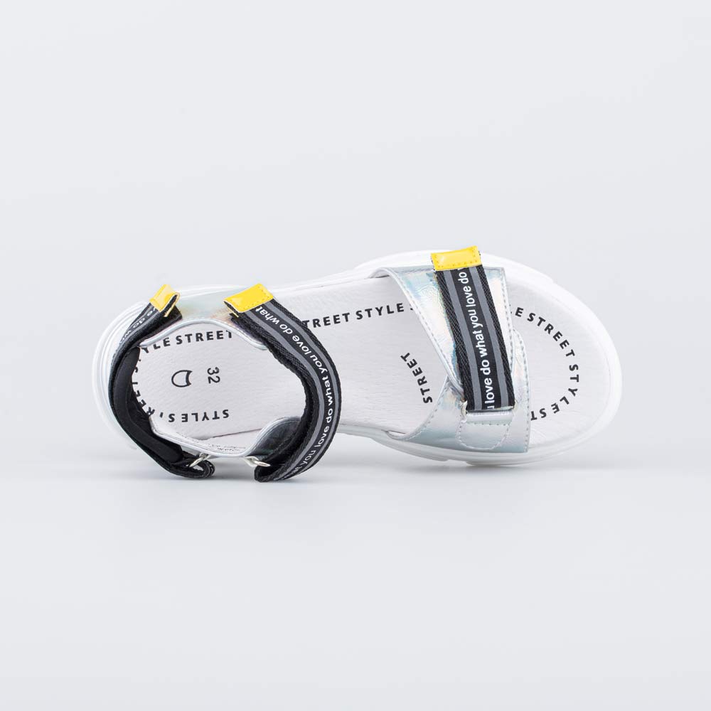 624026-22 Босоножки серебристые, все фото 4