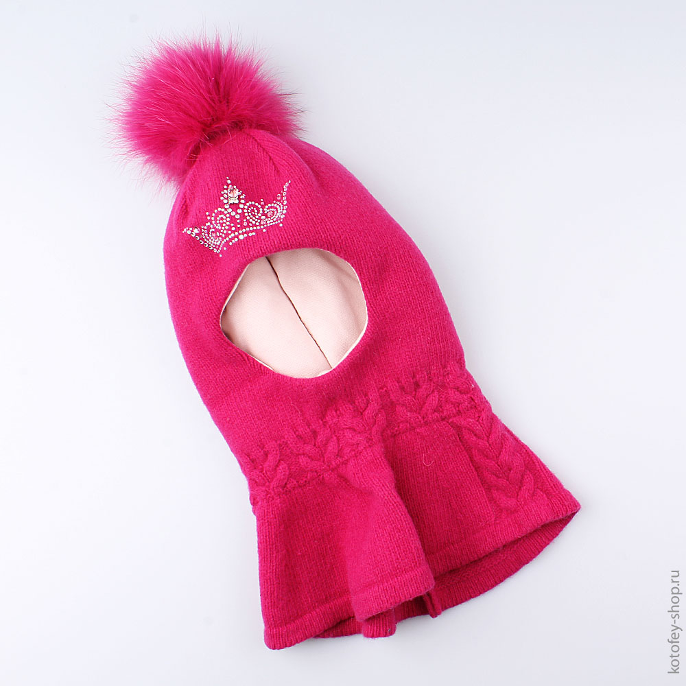 07811097-40 Шлем зимний 80% шерсти фуксия, все фото 2