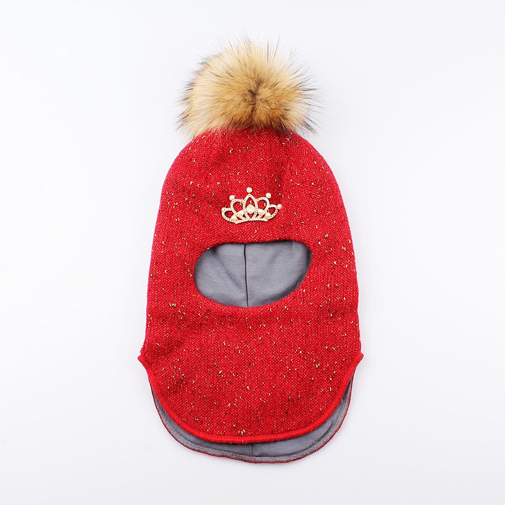 42158D-25 Зимний шлем для девочки, красный, все фото 2