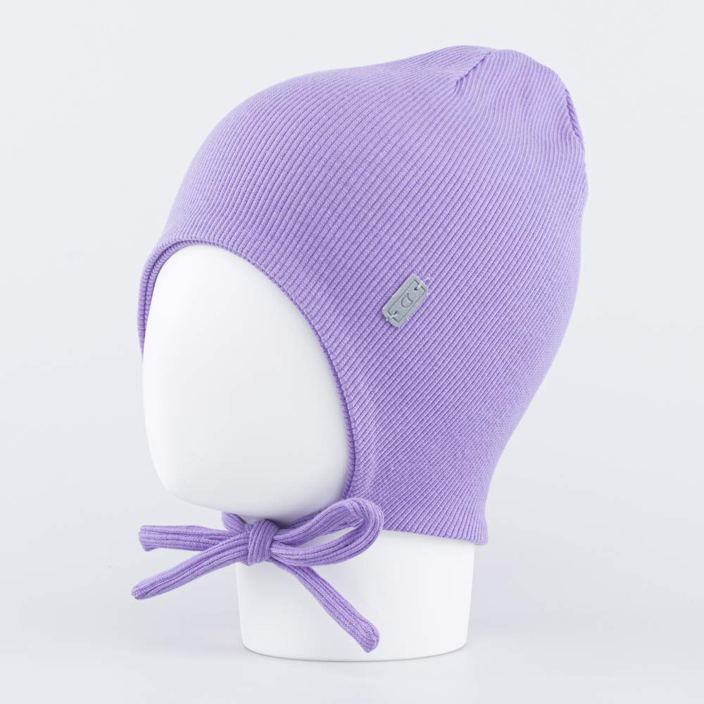 07811651-40 Шапка детская с завязками фиолетовый, все фото 1