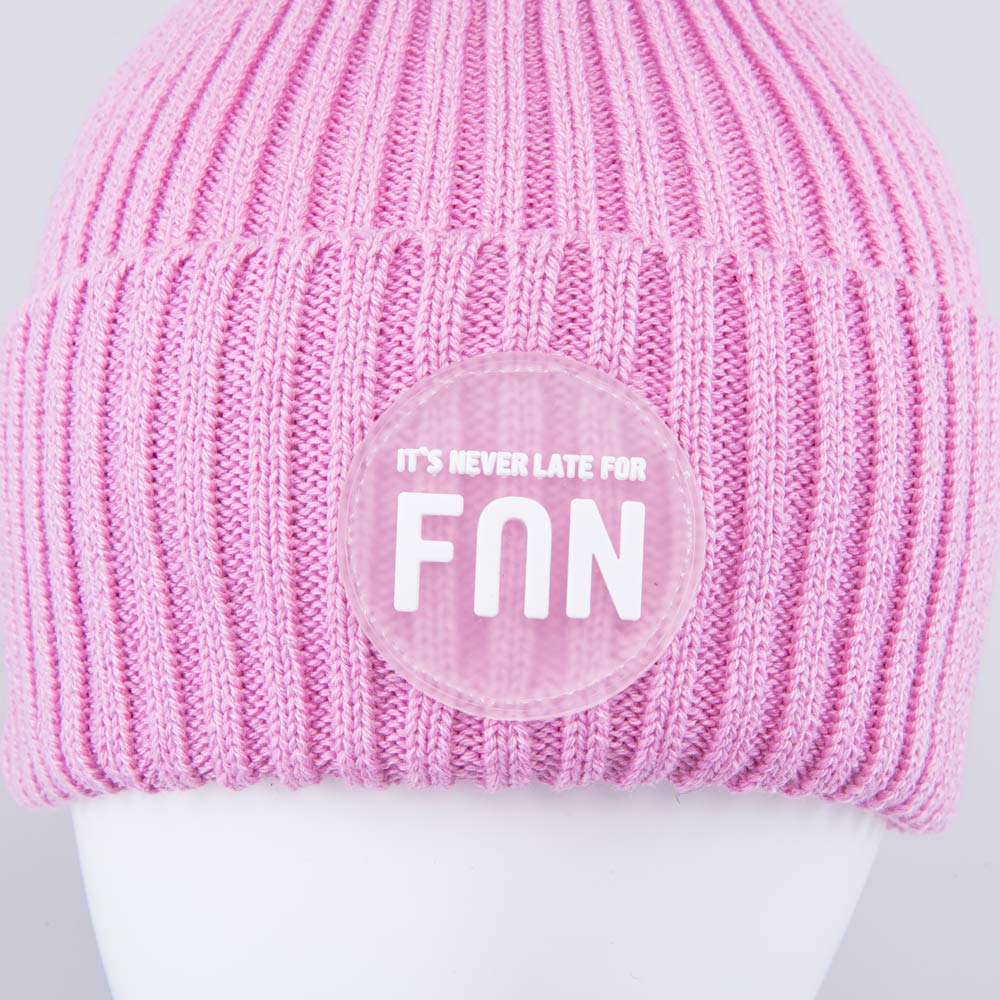 07811951-41 Шапка с отворотом детская FUN розовый, все фото 4