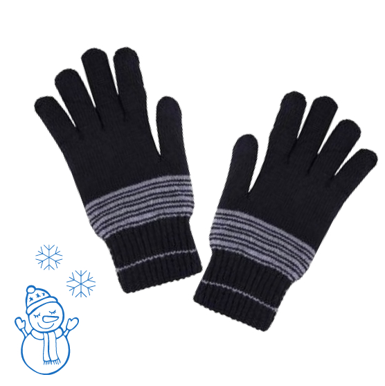 07721177-41 Перчатки детские двухслойные черные, все фото 1