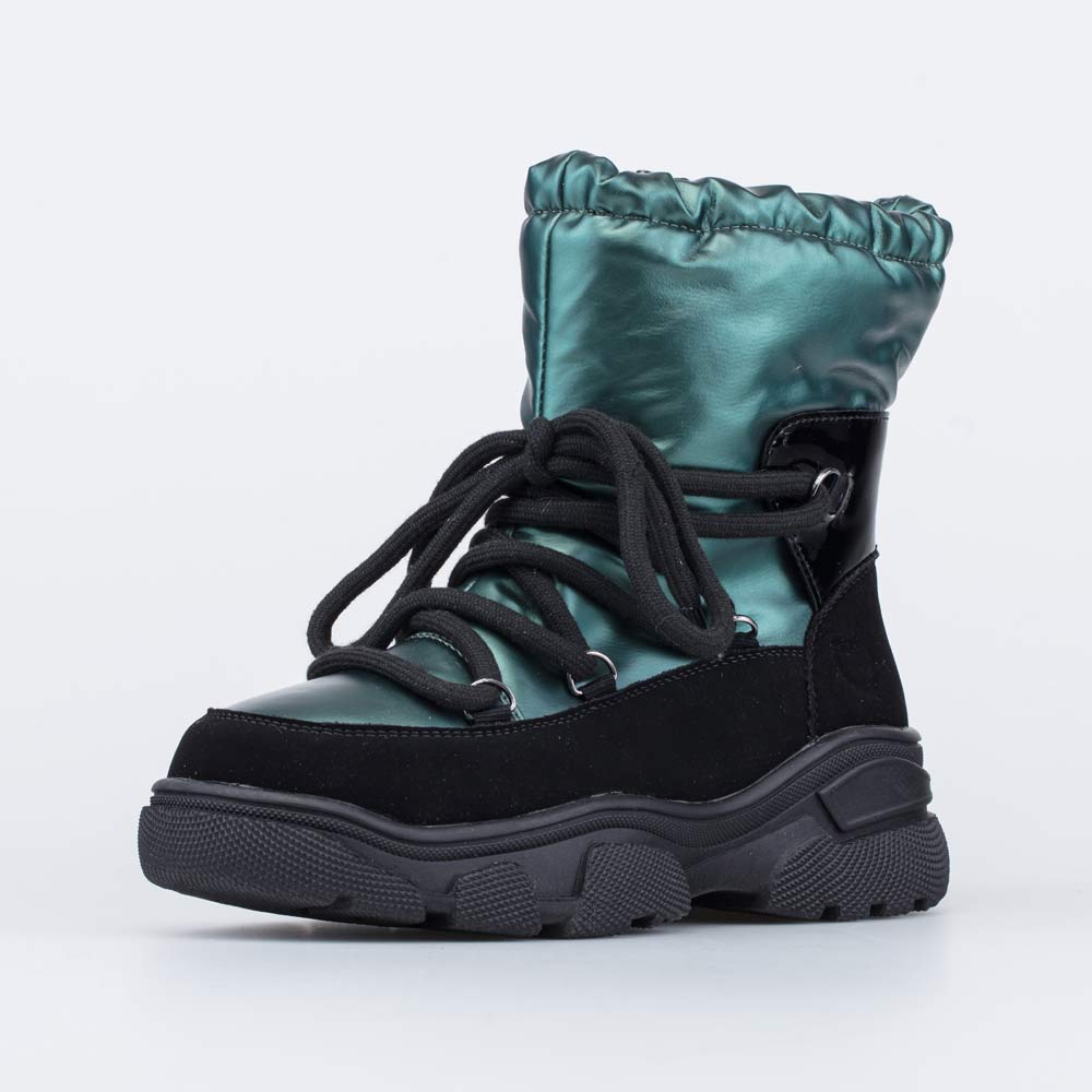 664141-42 Дутики на замке подростковые изумрудный, все фото 1