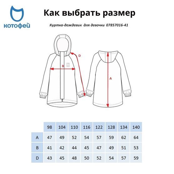07857016-41 Куртка-дождевик для девочки, все фото 8