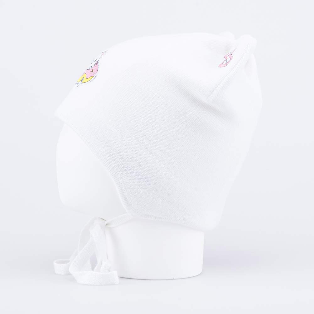 07811927-41 Шапка на завязках Кот-пончик белый, все фото 2