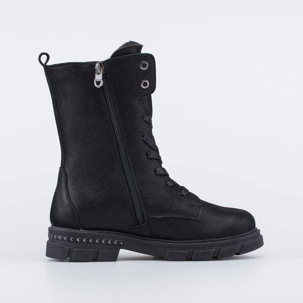 652195-42 Черные высокие ботинки для девочки , все фото 2