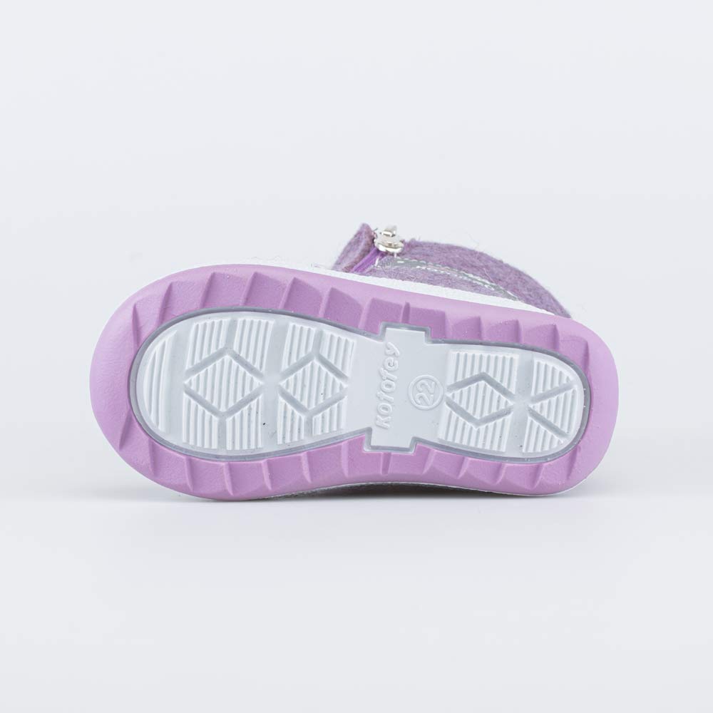 167055-43 Валенки для девочки с котенком сиреневый, все фото 3