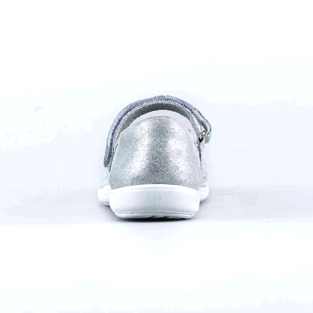 532233-25 Серебристые туфли-балетки для девочки, все фото 5