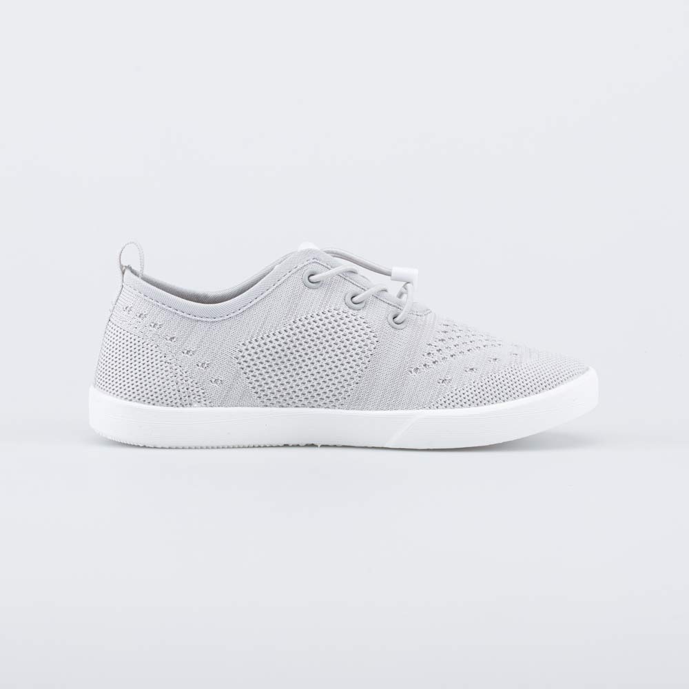 531239-18 Кеды из вязаного текстиля для девочки светло-серый, все фото 2